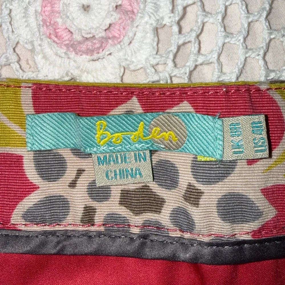 Boden A-Line Lotus Floral Skirt Size 4R